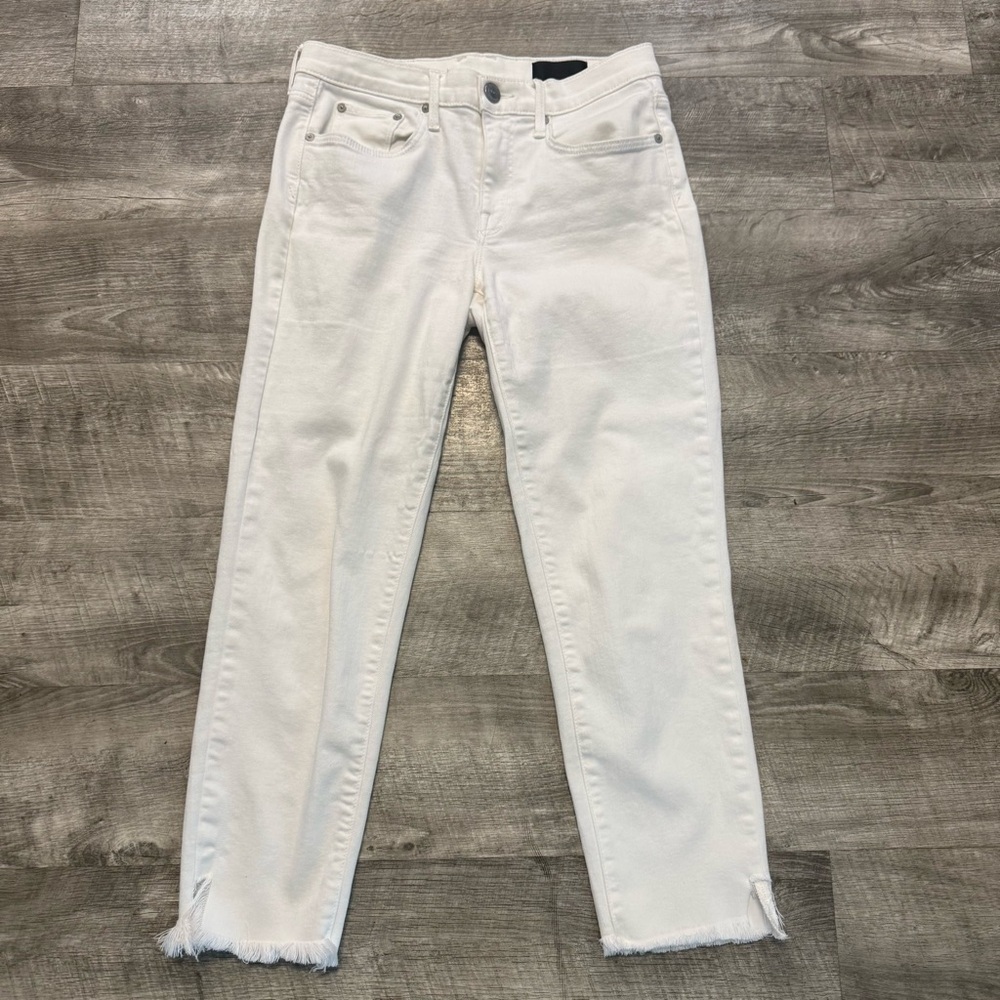Vince Mason Relaxed Rolled White Ankle Mid Rise Jean Womens Sz. 25